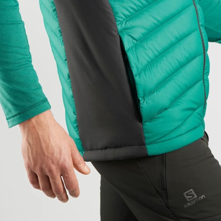 Pánské Zateplené Vesty Salomon Essential Xwarm Down Zelene | CZ 36WEDUO